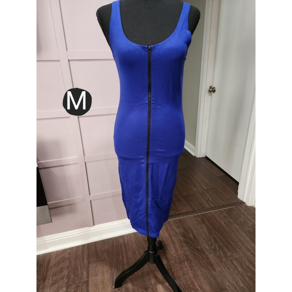 Body Con Dress with Front Zipper